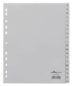 Durable 652010 Tab-Register Alphabetischer Registerindex Grau
