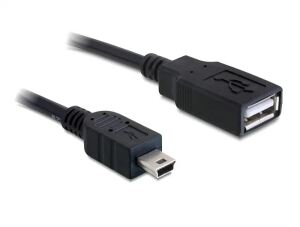 DeLOCK 82905 USB Kabel USB 2.0 0,5 m USB A Mini-USB B 0,48 Gbit/s Schwarz