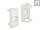 DELOCK Easy 45 Modul Keystone Halterung 22,5 x 45 mm, weiß