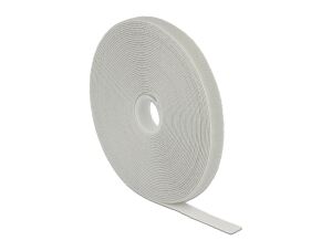 DELOCK Klett-Kabelbinder 13mm x 10m Rolle grau