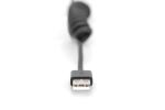 Digitus USB-A - USB-C Spiralkabel, 1m