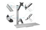 Digitus Arbeitsplatz (Monitor, Tastatur, Maus) Wandmontage