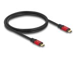 DeLOCK USB 2.0 Kabel USB Type-C Stecker zu Stecker PD 3.0 100 W E-Marker 1 m rot Metall
