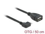DeLOCK USB micro-B - USB 2.0-A, 0.5m USB Kabel 0,5 m Micro-USB B USB A 0,48 Gbit/s Schwarz