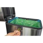 MAUL 9504094 Abfallbehälter Rechteckig Edelstahl Schwarz, Silber