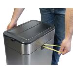 MAUL 9504094 Abfallbehälter Rechteckig Edelstahl Schwarz, Silber