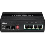 Trendnet TI-UPG62 Netzwerk-Switch Unmanaged L2 Gigabit Ethernet (10/100/1000) Power over Ethernet (PoE) Schwarz