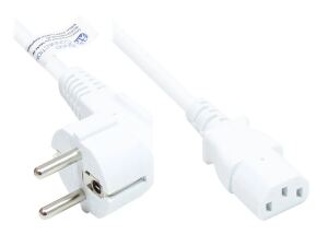 Alcasa P0130-W150 Stromkabel Weiß 15 m CEE7/7 C13-Koppler