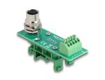 DeLOCK M12 Übergabemodul Adapter 4 Pin A-kodiert Buchse zu 5 Pin Terminalblock für Hutschiene