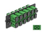 DELOCK LWL Adapter Panel SC Simplex APC 12 Port grün