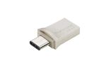 Transcend JetFlash 890 64GB USB-Stick USB Type-A / USB Type-C 3.2 Gen 1 (3.1 Gen 1) Schwarz, Silber