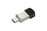 Transcend JetFlash 890 64GB USB-Stick USB Type-A / USB Type-C 3.2 Gen 1 (3.1 Gen 1) Schwarz, Silber