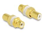 DeLOCK Audio Adapter Cinch Buchse zu Buchse zum Einbau,...