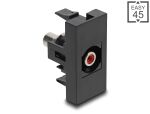 DELOCK Easy 45 Modul Cinch Buchse zu Cinch Buchse rot / schw
