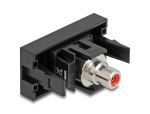 DELOCK Easy 45 Modul Cinch Buchse zu Cinch Buchse rot / schw