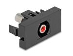 DELOCK Easy 45 Modul Cinch Buchse zu Cinch Buchse rot / schw
