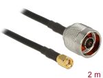 DELOCK HF Adapter N -> RP-SMA CFD200 low loss 2,0m St/St