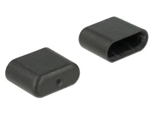 DeLOCK 64008 Steckdosensicherung USB Typ-C Schwarz 10 Stück(e)