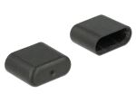 DeLOCK 64008 Steckdosensicherung USB Typ-C Schwarz 10 Stück(e)