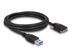 DELOCK USB-A 5 Gbps Kabel St zu Micro-B St, 2 Schrauben 2m