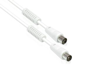 Alcasa S-PAK10 Koaxialkabel 10 m F Weiß