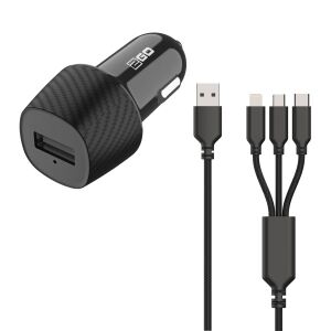 2GO 797258 Ladegerät für Mobilgeräte Universal Schwarz Zigarettenanzünder Auto