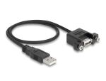 DELOCK USB Kabel A -> A St/Bu Bu zum Einbau 0.50m