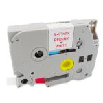 MediaRange Kunststoff-Schriftbandkassette, für/ersetzt Brother® TZ-232/TZe-232, permanent haftend, 12mm, 8m, laminiert, rot auf weiß
