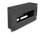 DELOCK 10" Schutzschalterleiste, Abdeckung + Hutsch. 3HE sw