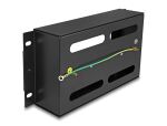 DELOCK 10" Schutzschalterleiste, Abdeckung + Hutsch. 3HE sw