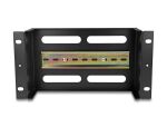 DELOCK 10" Schutzschalterleiste, Abdeckung + Hutsch. 3HE sw