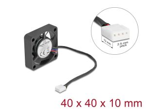 DELOCK Axiallüfter 12 V DC, 40 x 40 x 10 mm schwarz