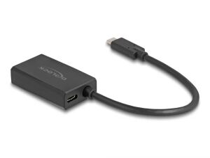 DeLOCK Adapter DisplayPort Buchse zu USB Type-C Stecker (DP Alt Mode) 4K mit PD 85 W