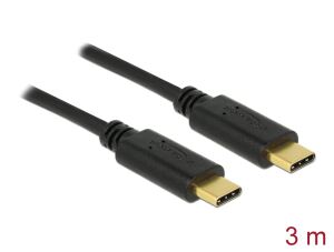 DELOCK Kabel USB 2.0 C > C 3.0m 3A schwarz