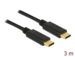 DELOCK Kabel USB 2.0 C > C 3.0m 3A schwarz