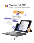 Inateck KB05114 QWERTZ Bluetooth Grau