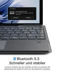 Inateck KB05114 QWERTZ Bluetooth Grau
