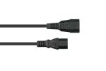 Kabelmeister SK1430-S010 Stromkabel Schwarz 1 m IEC C14 IEC C13