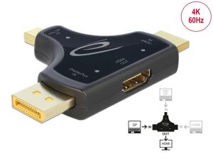 DELOCK 3 in 1 Monitoradapter HDMI/DisplayPort/mini DisplayP.