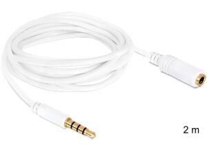 DeLOCK 3.5mm 2m Audio-Kabel Weiß