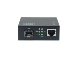 LevelOne Smart Gigabit RJ45-SFP Medienkonverter, kompatibel mit 19-Zoll-Rack-Montagegehäusen