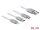DELOCK USB 3in1 Aufrollkabel 8PIN Micro USBUSB Typ C weiß