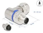 DeLOCK M12 Steckverbinder A-kodiert 4 Pin Stecker zur...