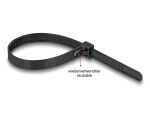 DeLOCK Kabelbinder wiederverwendbar hitzebeständig L 300 x B 7,6 mm 100 Stück schwarz
