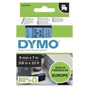 DYMO Original D1-Etikettenband | schwarz auf blau | 9 mm x 7 m | selbstklebendes Schriftband | für LabelManager-Beschriftungsgerät
