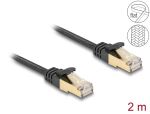 DELOCK RJ45 Flachb.Netzwerkkabel Cat.6A U/FTP St. zu St. 2m