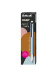 Pelikan Kugelschreiber Snap Metalic K10 Frostblau im Etui Blau Clip-on-Einziehkugelschreiber Medium 1 Stück(e)