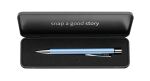 Pelikan Kugelschreiber Snap Metalic K10 Frostblau im Etui Blau Clip-on-Einziehkugelschreiber Medium 1 Stück(e)