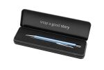 Pelikan Kugelschreiber Snap Metalic K10 Frostblau im Etui Blau Clip-on-Einziehkugelschreiber Medium 1 Stück(e)