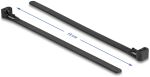 DeLOCK Kabelbinder wiederverwendbar hitzebeständig L 150 x B 7,5 mm 100 Stück schwarz